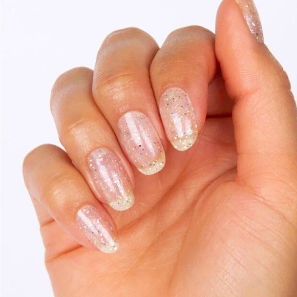 Color Street Nail Polish Strips GOSSIP AND GLITTER Clear Glitter Overlay NIP - Picture 1 of 2